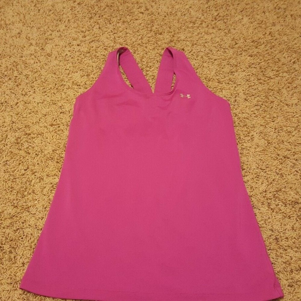 under armour purple bra tank top sz S EUC